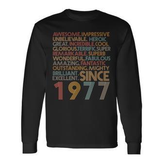 Awesomeince 1977 47Th Birthday Born In 1977 47 Years Old 長袖Tシャツ - Kawaiitshirt