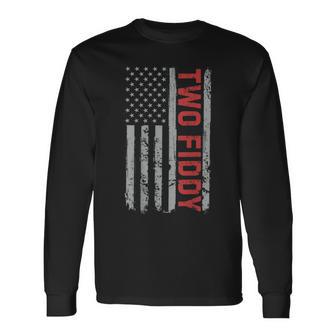 On Back Two Fiddy 250Th Anniversary 4Th Of July Patriotic Long Sleeve T-Shirt - Thegiftio UK