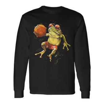 Baloncesto Ranaapo Obra De Arte Amante Del Baloncesto Animal Camiseta de manga larga - Regaloses