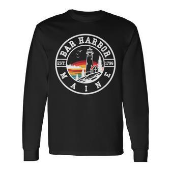 Bar Harbor Maine Throwback Classic Long Sleeve T-Shirt - Thegiftio UK
