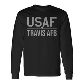 Base Aérienne De Travis Usaf Fairfield En Californie T-shirt à manches longues - Cadeauxyz