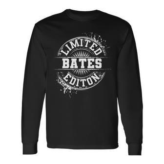 Bates 面白い 苗字 ファミリーツリー 誕生日 同窓会 ギフトアイデア 長袖tシャツ 長袖Tシャツ - Kawaiitshirt