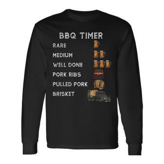 Bbqスモーカー Bbqタイマー 希少豚カルビ プルドポーク ブリスケット 長袖Tシャツ - Kawaiitshirt