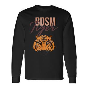 Bdsmインストラクタータイガーマスターボンデージギフト。 長袖Tシャツ - Kawaiitshirt