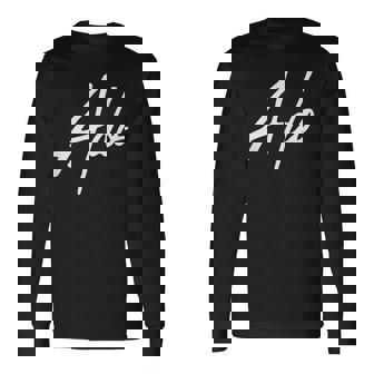 Beautiful Handwritten Font Ado Calligraphy 長袖Tシャツ - Kawaiitshirt