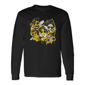 Bees Hip Hop Style Rap Music Lover Long Sleeve T-Shirt - Thegiftio UK