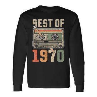 Best Of 1970 Antiguo Cassette 56 Cumpleaños Retro Camiseta de manga larga - Regaloses