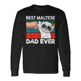 Best Maltese Dad Ever Ghettofaust Bester Malteser Papa Langarmshirts - Seseable