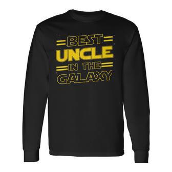 Best Uncle In The Galaxy Fathers Day For Men Long Sleeve T-Shirt - Thegiftio