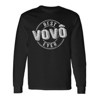 Best Vovô Ever Grandpa Quote Portuguese Grandpa Long Sleeve T-Shirt - Thegiftio UK