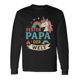 Bester Papa Der Welt – Für Papas Mit Einhorn Magie Langarmshirts - Seseable