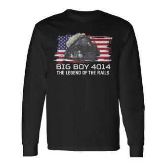 Big Boy 4014 Vintage Steam Locomotive Railroad Train Engine Long Sleeve T-Shirt - Thegiftio UK