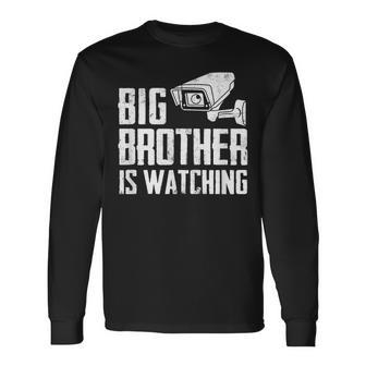 Big Brother Is Watching Government Massurveillance Cctv 長袖Tシャツ - Kawaiitshirt