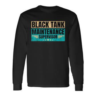 Black Tank Maintenance Supervisor Father's Day Long Sleeve T-Shirt - Thegiftio UK