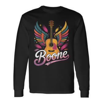 Boone Music Lover Vibes Colorful Artistic Long Sleeve T-Shirt - Monsterry