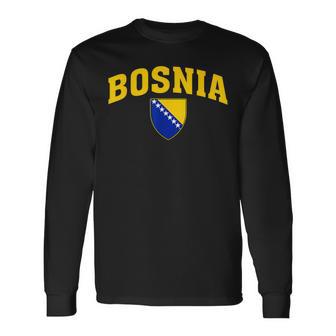 Bosnia Flag Bosnia Vintage Herzegovina Sarajevo Long Sleeve T-Shirt - Thegiftio UK