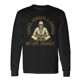Brazilian Jiu Jitsu Bjj Hombres Ahoga Brazos Kimuras Camiseta de manga larga - Regaloses