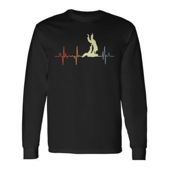 Brazilian Jiu Jitsu Cardiograma Artista Marcial Camiseta de manga larga - Regaloses