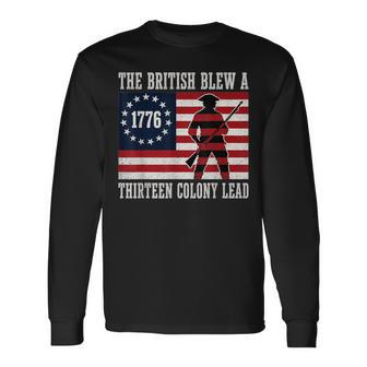 The British Blew A 13 Colony Lead 4Th Of July 1776 Long Sleeve T-Shirt - Monsterry