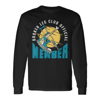 Broken Leg Club 公式メンバー 骨折 骨折 長袖Tシャツ - Kawaiitshirt