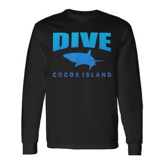 Bucear Cocos Con Tiburón Buceo En Cocos Island Azul Camiseta de manga larga - Regaloses