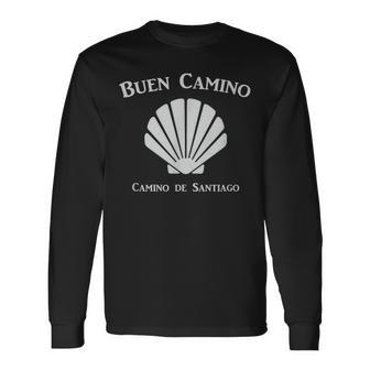 Buen Caminohell カミノデサンティアゴ巡礼ザ・ウェイ 長袖Tシャツ - Kawaiitshirt