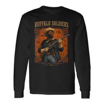 Buffalo Soldiers African American Black History Military Us Long Sleeve T-Shirt | Seseable UK