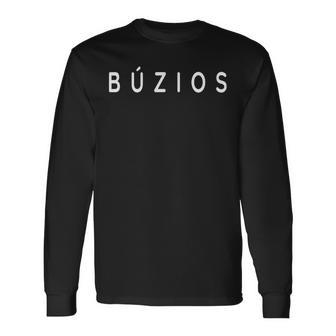 Buzios お土産 Búzios Beach Resort モダンフォント 長袖Tシャツ - Kawaiitshirt