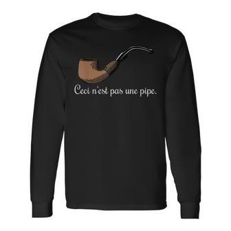 Camisa Ceci N'est Pas Une Pipe Esto No Es Una Pipa Camiseta de manga larga - Regaloses