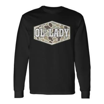 Camo Ol' Lady Hunting Camouflage Ol' Lady Long Sleeve T-Shirt - Thegiftio UK