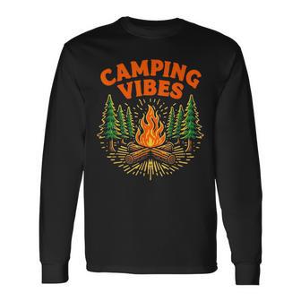 Camping Vibes Nature Lover Camper Long Sleeve T-Shirt - Thegiftio