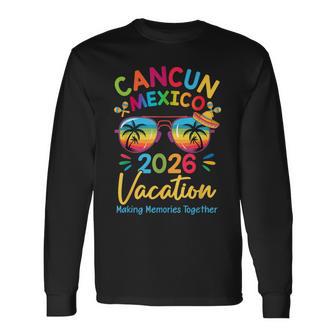 Cancun Mexico Vacation Beach 2026 Trip Squad Family Matching Long Sleeve T-Shirt - Thegiftio UK