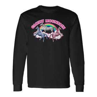 Candy Mountain Charlie Unicorn Sarcasm Meme Long Sleeve T-Shirt - Thegiftio