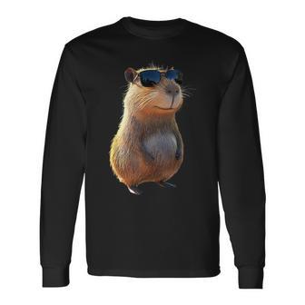 Capibara Con Gafas Deol Be Capy Capibara Roedor Camiseta de manga larga - Regaloses