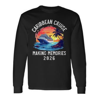 Caribbean Cruise 2026 Souvenir Matching Family Friends Squad Long Sleeve T-Shirt - Thegiftio UK