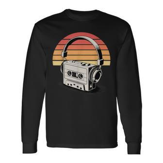 Cassette Audiointage Walkman Rétro Graphique Des Années 80 Et 90 T-shirt à manches longues - Cadeauxyz