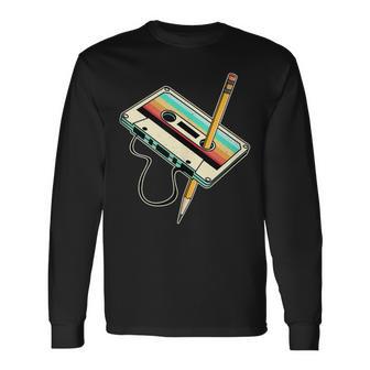 Cassette Fiesta Des Los 80 90 Retro Disfraz In Mangas Camiseta de manga larga - Regaloses