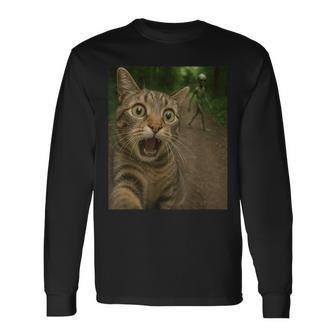 Cat Selfie Alien Long Sleeve T-Shirt - Thegiftio UK
