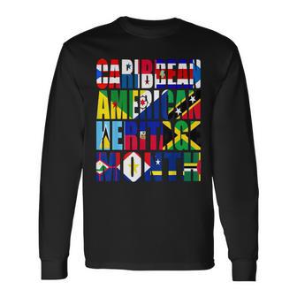Celebrate Caribbean American Heritage Month Pride Culture Long Sleeve T-Shirt - Thegiftio UK