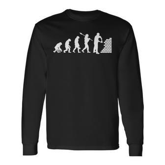 Chantier De Construction De Maître Maçon Evolution Briqueteur T-shirt à manches longues - Cadeauxyz