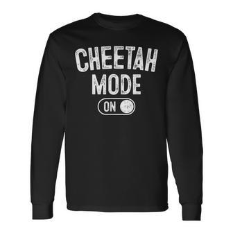 Cheetah Mode On Costume Safari Long Sleeve T-Shirt - Thegiftio UK