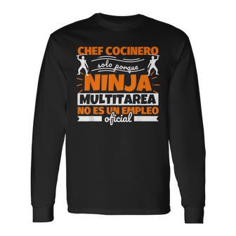 Chef Cocinero Regalo Divertido Ninja Camiseta de manga larga - Regaloses