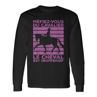 Chevaux Cheval Cavalier Le Cheval Est Inoffensif Equitation T-shirt à manches longues - Cadeauxyz