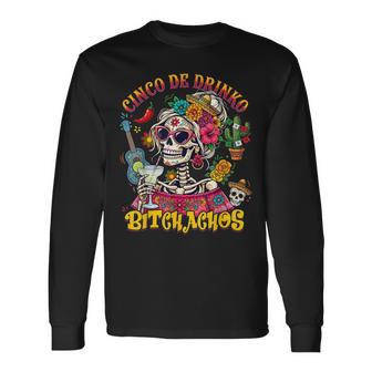 Cinco De Drinko Bitchachos Mexican Drinking Party Long Sleeve T-Shirt | Seseable UK