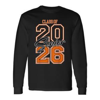Class Of 2026 Senior 2026 Graduation Orange Vibes Long Sleeve T-Shirt - Thegiftio UK