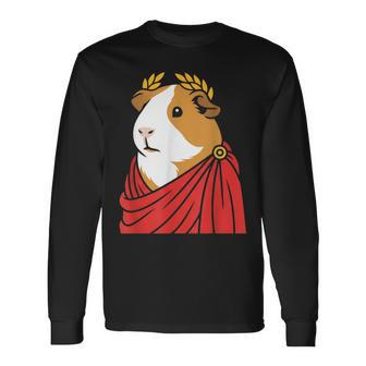 Cochon D'inde César Avec Robes Laurier T-shirt à manches longues - Cadeauxyz