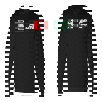 Cool 456 Code Number Illustration Novelty Graphic s 長袖Tシャツ - Kawaiitshirt