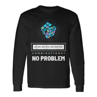Cool Math Rubik Rubix Rubics Player Cube Amantes De Las Matemáticas Camiseta de manga larga - Regaloses