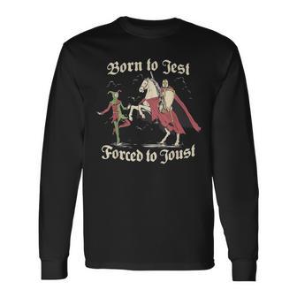 Cool Meme Medieval Vintage Graphic Knights Pun Long Sleeve T-Shirt | Mazezy
