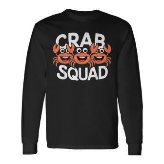Crab Squad Ocean Beach Summer Party Sea Crustacean Seafood Long Sleeve T-Shirt - Thegiftio UK